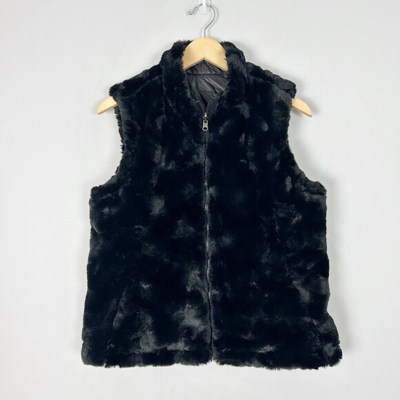 Nicole Miller Reversible Vest Faux Fur Quilted Travel Classic Size Small Women's - Picture 2 of 6